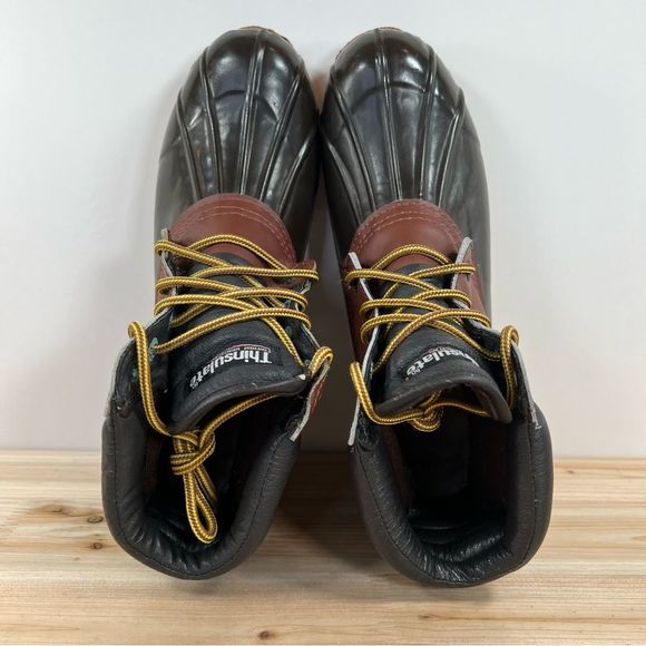 Steel Shank Duck Boots waterproof Thermolite insulated womens size 9 Brown Black - Picture 5 of 11